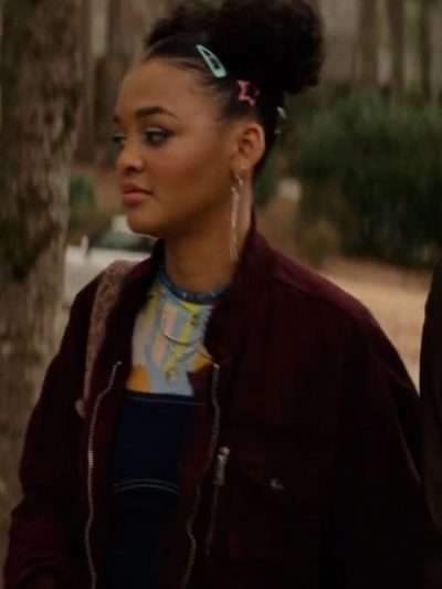 Scream 7 Tatum's Friend Maroon Cotton Jacket