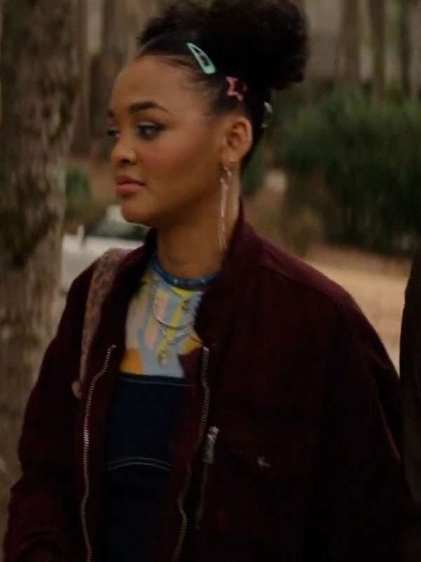 Scream 7 Tatum's Friend Maroon Cotton Jacket