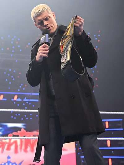 Cody Rhodes WWE SmackDown 2025 Black Long Coat