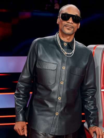 TV Series The Voice Snoop Dogg Black Leather Jacket