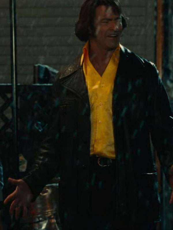 Song Sung Blue Hugh Jackman Black Leather Coat