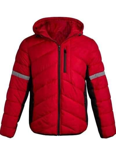 Men’s Lightweight Red Bubble Jacket for Winter