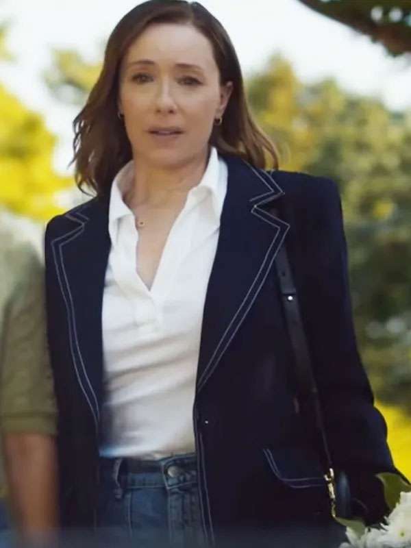 TV Series Doc 2025 Amy Larsen Blue Blazer Coat