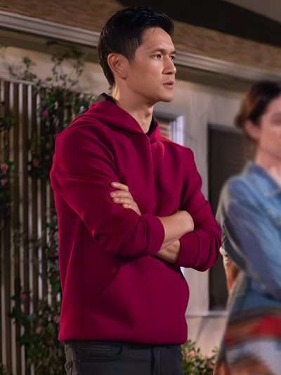 Grey's Anatomy S22 Harry Shum Jr Pink Hoodie