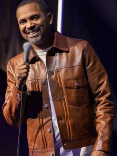Mike Epps Brown Trucker Leather Jacket