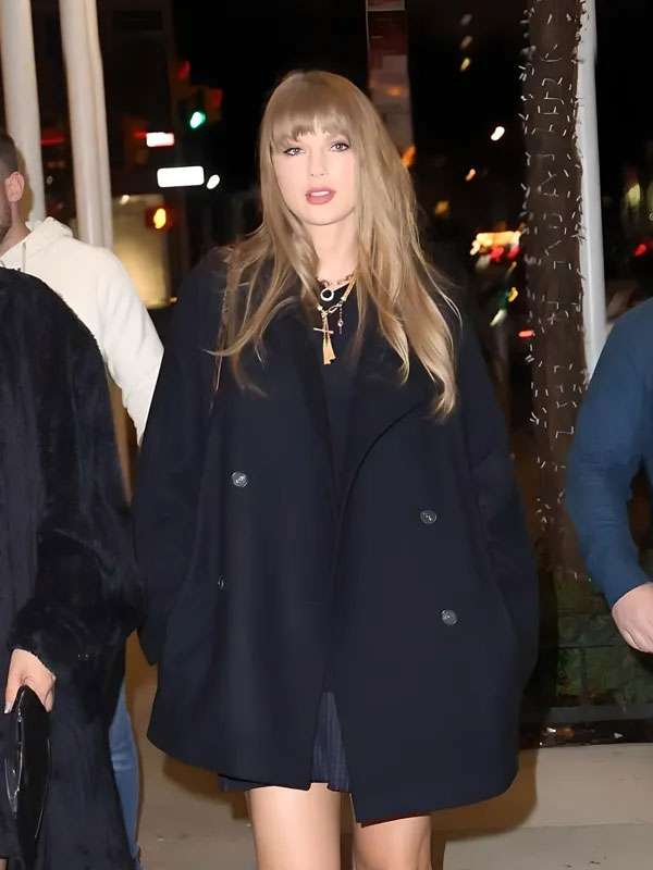 NYC 2025 Taylor Swift Black Wool Coat