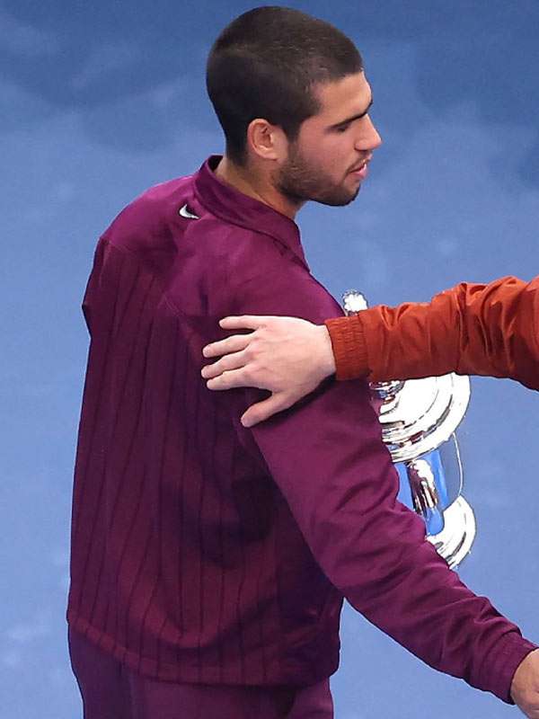 Carlos Alcaraz US Open 2025 Purple Jacket