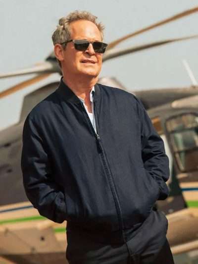 The Iris Affair S01 Tom Hollander Blue Bomber Jacket