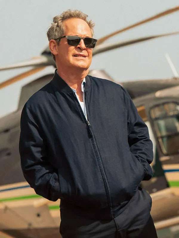 The Iris Affair S01 Tom Hollander Blue Bomber Jacket