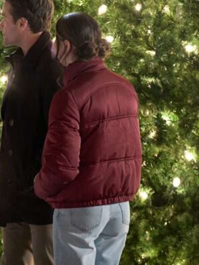 The Snow Must Go On 2025 Emily Leung Red Puffer Jacket
