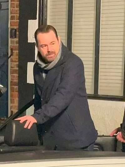 Tinsel Town 2025 Danny Dyer Blue Wool Peacoat