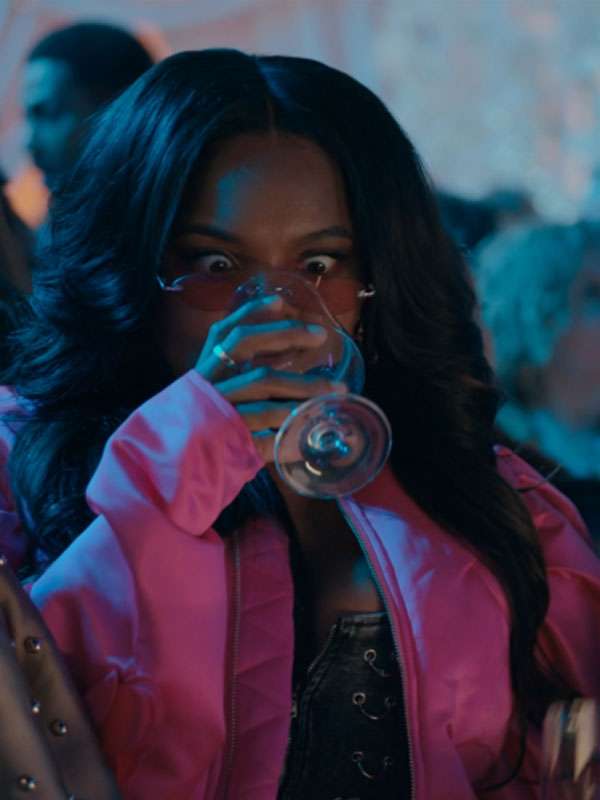 Tyler Perry's Finding Joy 2025 Inayah Pink Cropped Jacket