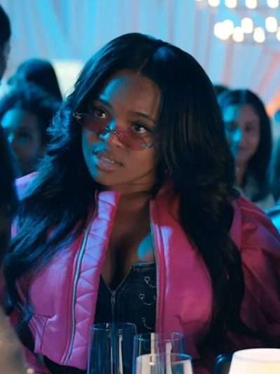 Tyler Perry's Finding Joy 2025 Inayah Pink Satin Jacket