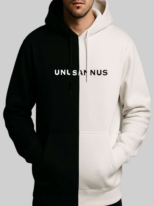 Unisex Black and White Unus Annus Hoodie