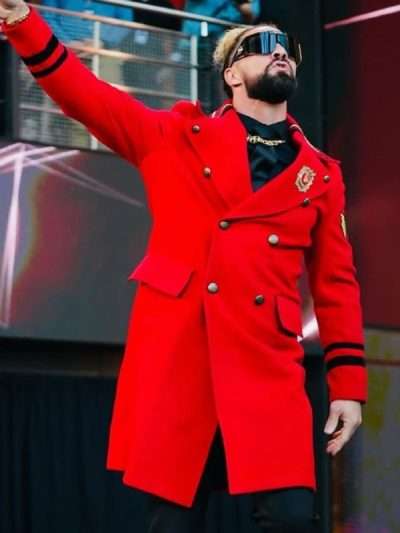 Seth Rollins Red Wool Coat