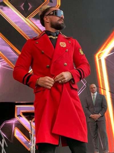 Seth Rollins WWE Raw Netflix Kickoff Red Wool Coat