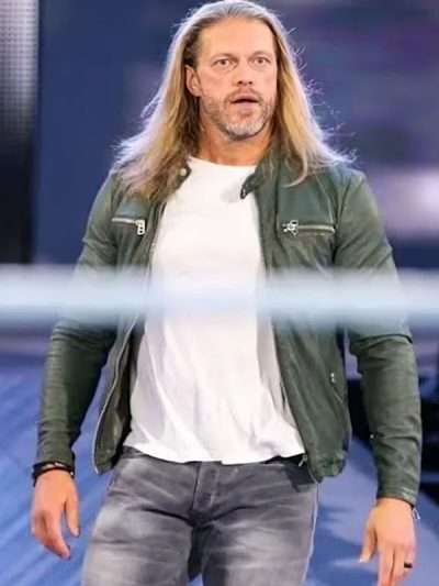 WWE Rated R Superstar Edge Green Leather Jacket