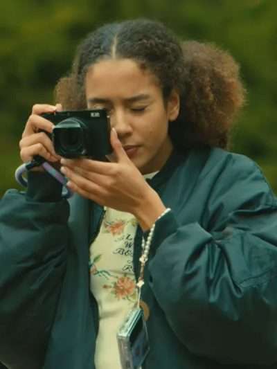 Wild Cherry S01 Imogen Faires Green Bomber Jacket