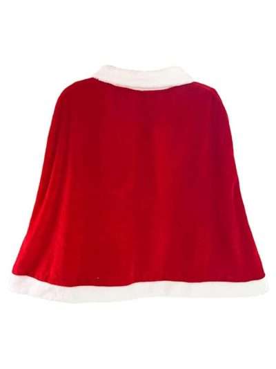 Red Velvet Shawl Cloak Cape for Christmas Costume