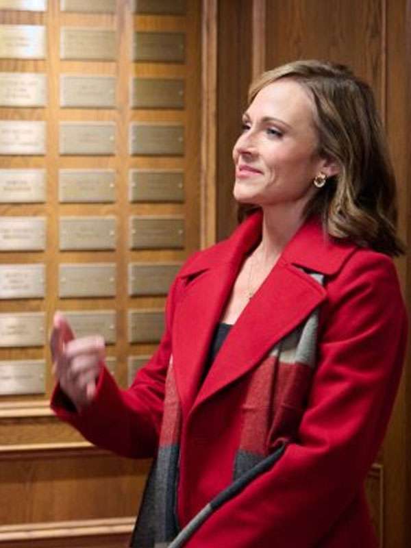 Nikki DeLoach A Grand Ole Opry Christmas Red Wool Coat
