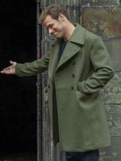 Men in Kilts Sam Heughan Green Wool Coat