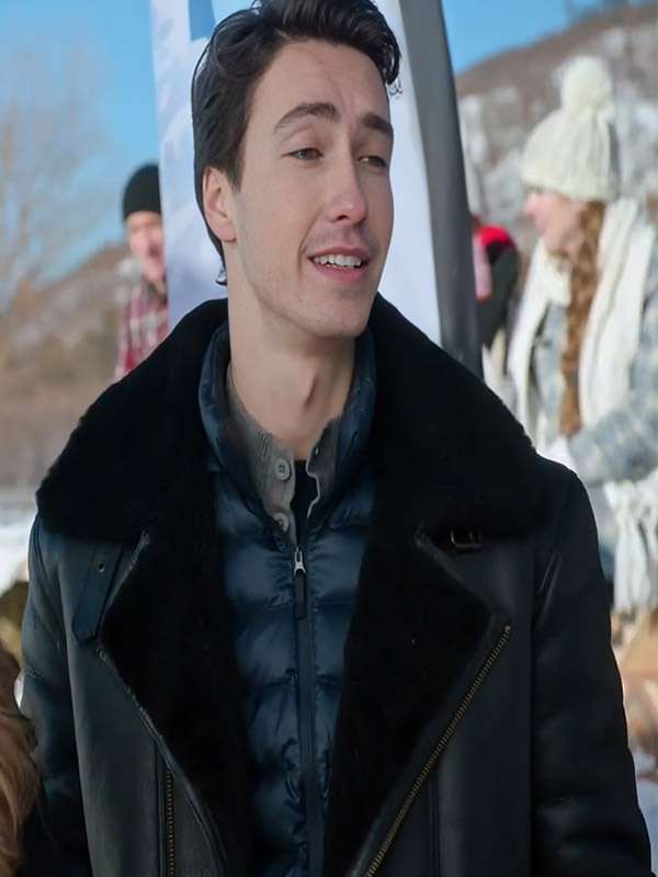 A Wild West Christmas Bruno Jacques Black Shearling Jacket