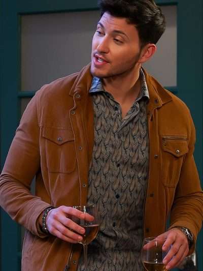 Days of Our Lives Robert Scott Wilson Brown Suede Leather Jacket