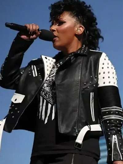 NASCAR Championship Alicia Taylor Studded Leather Jacket