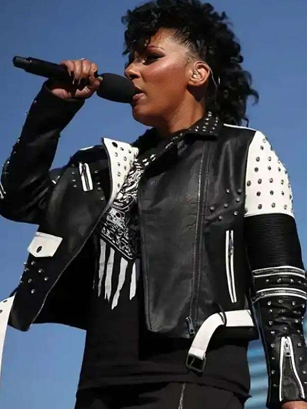 NASCAR Championship Alicia Taylor Studded Leather Jacket