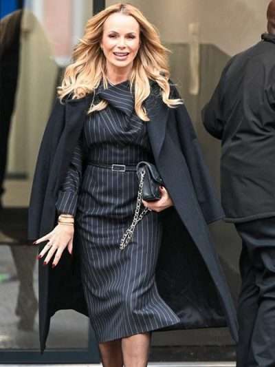 Amanda Holden Global Studios 2025 Black Long Coat