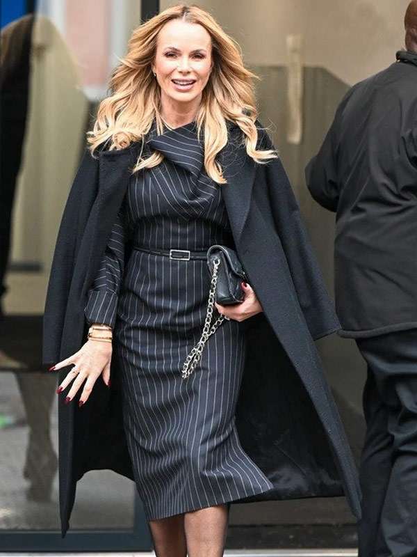 Amanda Holden Global Studios 2025 Black Long Coat