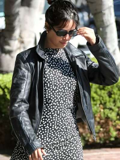 Camila Cabello Los Angeles 2025 Black Leather Jacket