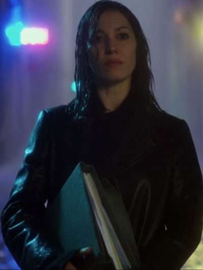 Aubrey Plaza The Thomas Crown Affair Leather Coat