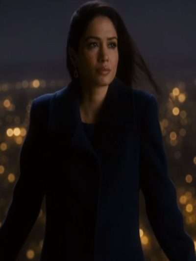 The Thomas Crown Affair Aubrey Plaza Black Wool Coat