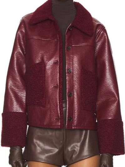 Ambyr Michelle Beyond The Gates Maroon Leather Jacket
