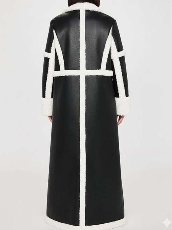 Trisha Mann Beyond the Gates 2025 Shearling Leather Coat - Image 3