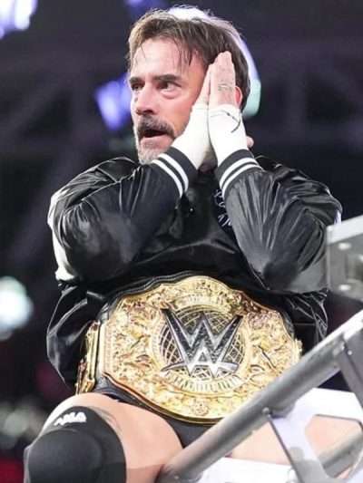 CM Punk Larry’s Dad Black Varsity Jacket