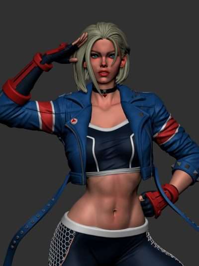Cammy Street Fighter 6 Blue Leather Jacket