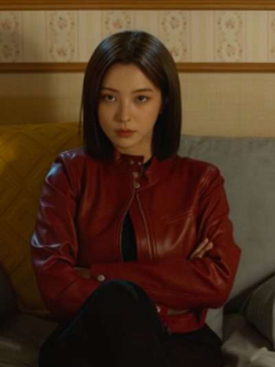 Cashero S01 Kang Han-na Red Leather Jacket