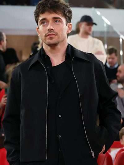Charles Leclerc Euroleague 2025 Black Jacket
