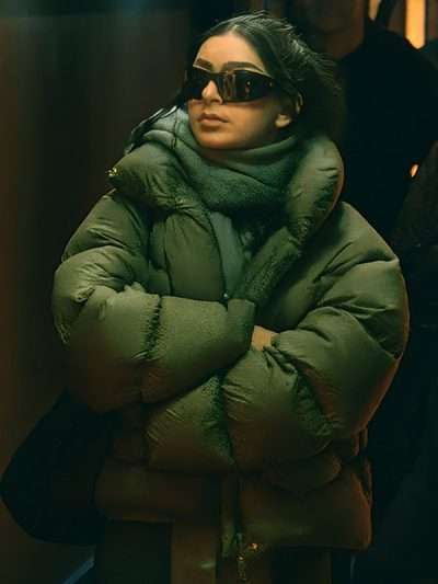 The Moment 2026 Charli XCX Green Puffer Jacket