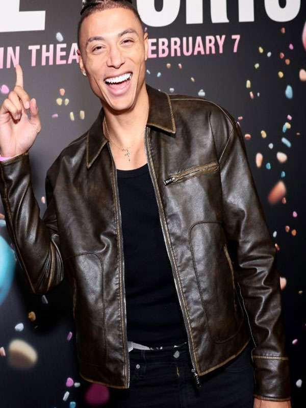Chase DeMoor Pop the Balloon Live Brown Leather Jacket
