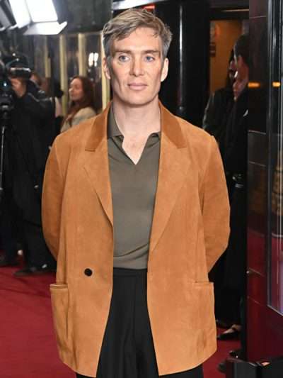 Small Things Like These Cillian Murphy Brown Leather Blazer