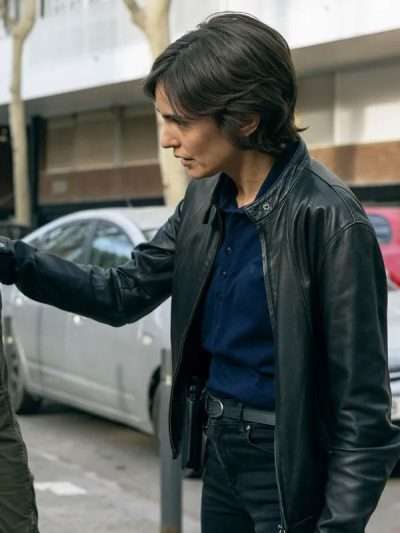Verónica Echegui City of Shadows Black Leather Jacket
