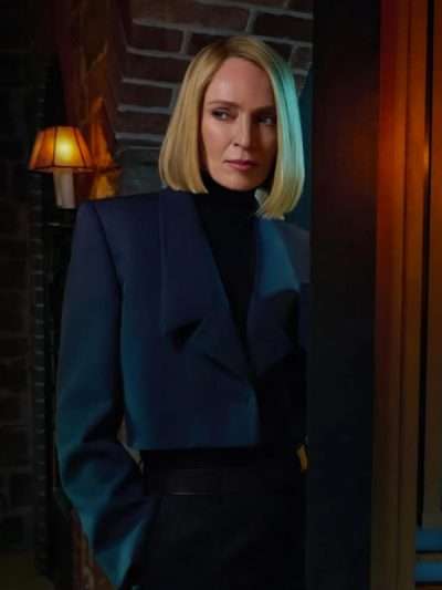 Uma Thurman Dexter Resurrection Cropped Blazer