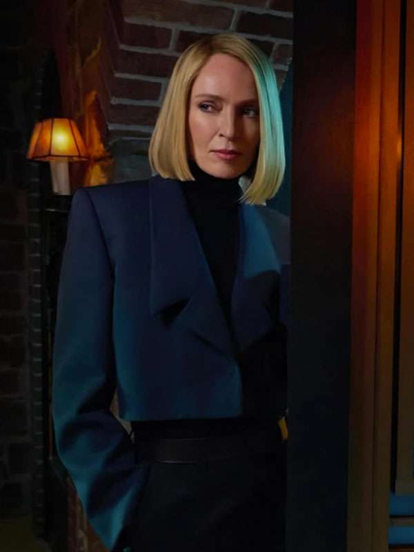 Uma Thurman Dexter Resurrection Cropped Blazer