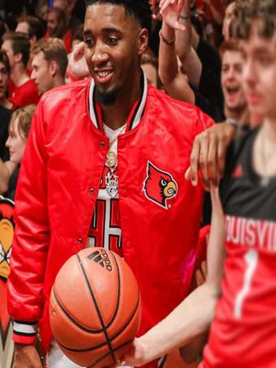 Donovan Mitchell Louisville Cardinals Satin Bomber Jacket
