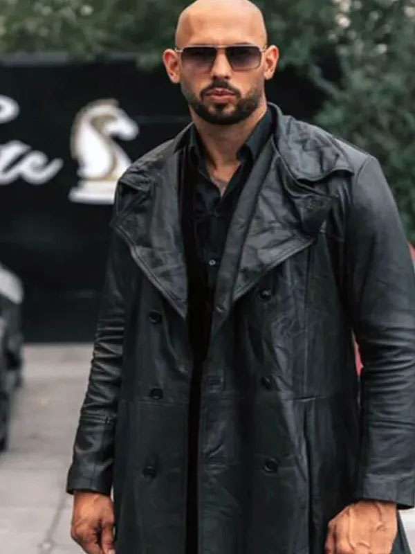 Andrew Tate Black Leather Coat