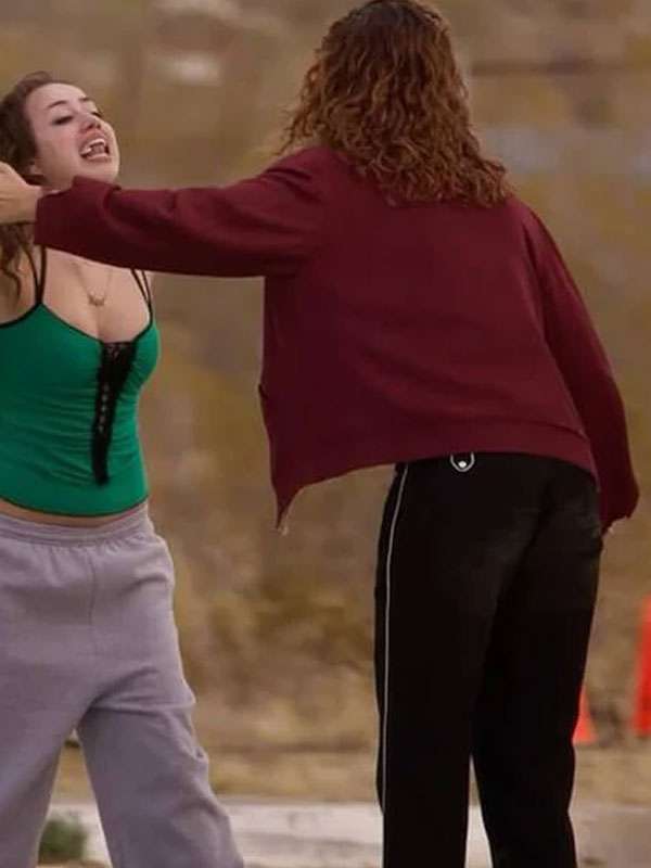 TV Series Euphoria 2026 Zendaya Red Cotton Jacket