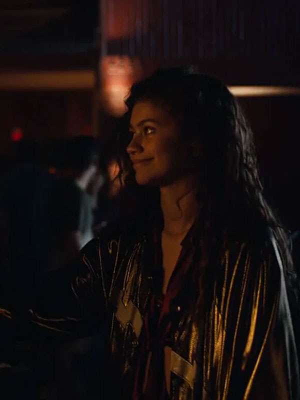 Euphoria S02 Zendaya Black Bomber Jacket